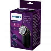 Aparat de curățat scame Philips GC026/80, Lamă lată de până la 8000rpm, Capac cu înălțime reglabilă, Necesită 2 baterii AA, Lucrează rapid și ușor, Pentru toate tipurile de haine, Perie de curățat