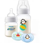 Set cadou Philips Avent Classic+ SCD374/01,  2 biberoane, 2 suzete, etape de dezvoltare 0-6 luni