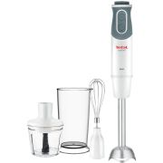 Blender de mână TEFAL Optichef 3în1 HB643138, 800W, Tehnologie Powelix, Tocător, Tel, Pahar de 800ml, Alb