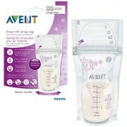 Pungi de păstrare a laptelui matern Philips Avent SCF603/25, 25 de pungi presterilizate, capacitate pungă 6 oz/180 ml