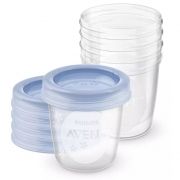 Recipient pentru depozitarea laptelui matern Philips Avent SCF619/05, 5 buc., 180 ml/6 oz, etape de dezvoltare peste 0 luni