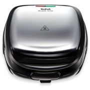 Sandwich maker TEFAL Snack Time SW341D12, 700W, Plăci detașabile non-adezive, Sistem blocare, Gata în 5min, 2 seturi incluse (no2 și no4), 16 seturi în total, Black Silver