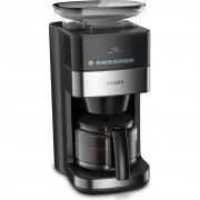 Cafetieră cu râşniţă KRUPS Grind Aroma KM832810, 1000W, 10-15 cești de cafea, Boabe de cafea sau cafea măcinată, Programabilă până la 24 de ore