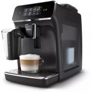 Espressor automat Philips Seria 2200 EP2232/40, 1500W, 15bar, 1.8l, Spumare automată, Carafă LatteGo 260ml, Râșniță ceramică, Boabe și Măcinată, Filtru AquaClean, AromaSeal, Matte&Brushed Black