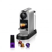 Espressor cu capsule Nespresso KRUPS CitiZ XN741B10, Argintiu  +14 capsule cadou 