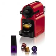 Espressor capsule KRUPS Nespresso Inissia D40 XN100510, 1150~1260W, 19bar, Rezervor detașabil 0.7l, Espresso 40ml, Lungo 110ml, Încălzire în 25s, Mod Eco (oprire automată, 9 sau 30min), Manetă, 2.4kg, Roșu