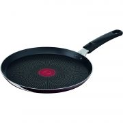 Tigaie clătite TEFAL Resist Intense D5221083, D25cm, H2cm, V0.70L, Lie de Vin Red