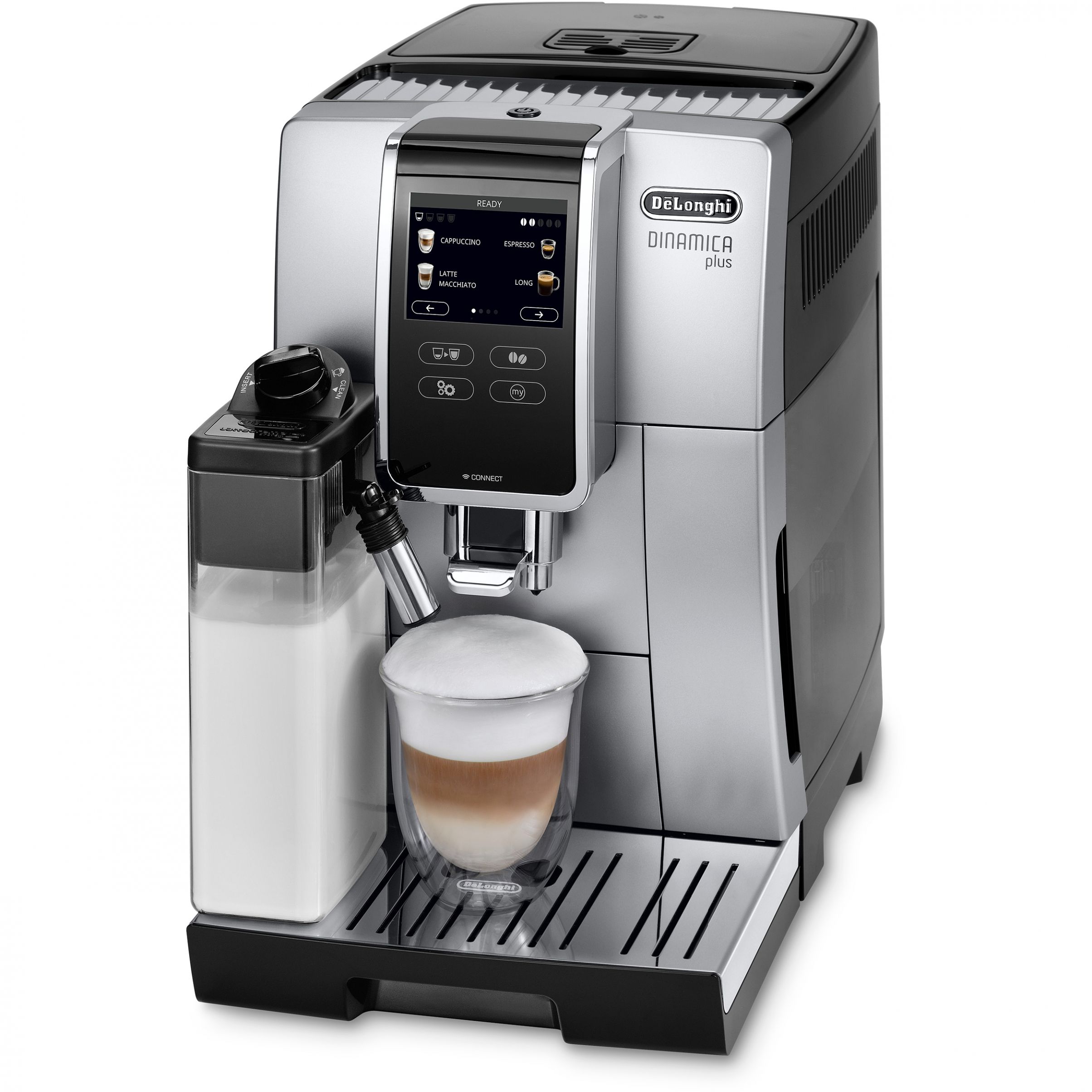 Кофемашина с капучинатором сенсорная. Delonghi ECAM 350.75.S. Кофемашина Delonghi ECAM370.85.SB. Кофемашина Delonghi dinamica Exam 350. Кофемашина Delonghi dinamica 350.55.