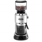 Râșniță de cafea DeLonghi Dedica KG520.M - 0177111039, 150W, 18 trepte, Boabe 350g, Până la 14 cești, Role conice din inox fără supraîncălzire, Râșnește în portafiltru sau în recipient, Finisaje premium, Perie