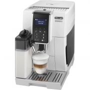 Espressor automat DeLonghi Dinamica ECAM350.55.W, 1450W, 15bar, 1.8l, Spumare automată, Carafă LatteCrema, Râșniță inox, Boabe și Măcinată, Control aromă, Statistică, 2x Thermoblock, Funcție MY, Alb