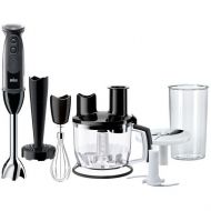 Blender de mână BRAUN MultiQuick 5 Vario MQ5277BK, 1000W (21 trepte și Turbo), Picior inox, Procesor de alimente 1.5l, Tel, Pahar gradat (600ml), Accesoriu piure, Cablu 1.20m, Premium Black