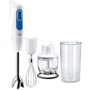 Blender de mână BRAUN MultiQuick 3 Spaghetti MQ3025WH, 700W (2 viteze), Tocător 0.35L, Tel, Pahar gradat 0.6L, PowerBell Plus, SplashControl, EasyClick, Cablu 1.2m