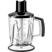 Blender BRAUN MultiQuick MQ40BK, Capacitate 1.25l, Amestecă, Zdrobește gheața, Sistem EasyClick, Ușor de asamblat, Bază anti-alunecare, Fără BPA, DW Safe (fără capac), Negru