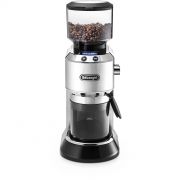 Râșniță de cafea DeLonghi Dedica Digital KG 521.M, Afișaj LCD, 150W, 18 trepte, Capacitate boabe 350g, Până la 14 cești, Role conice inox fără supraîncălzire, În portafiltru sau în recipient, Finisaje premium