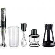 Blender de mână BRAUN MultiQuick 9 MQ9125XS, Ediție aniversară 100 ani, 1000~1200W (variabilă și Pulse), Lame ActiveBlade, Active PowerDrive, iMode, Advanced SmartSpeed, SplashControl, Cablu 1.2m, Premium Black