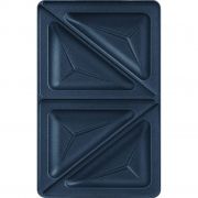 Set de 2 plăci TEFAL Snack Collection no. 2 (Triangle Toasted/Club Sandwich) XA800212, Non-adezive, Cutie tip cookbook pentru depozitare, Sigure pentru mașinile de spălat vase, Carte cu 4 rețete