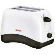 Prajitor de pâine TEFAL Delfini TT130130, 850W (7 trepte), 2 fante, Dezghețare, Încălzire, High Lift, Centrare automată, Funcție Stop-Eject (Alb/Gri închis)