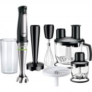 Blender de mână BRAUN MultiQuick 7 MQ7087X - 0X22111291, 1000W (viteză variabilă), Pahar gradat 0.6l, Procesor alimente 1.5l, Tocator 0.35l, Accesoriu piure, Tel