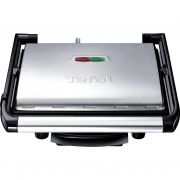 Grătar electric multifuncțional TEFAL Inicio GC241D38, 2000W, Corp inox, Plăci grill antiaderente, Tavă mare de scurgere, Funcție Panini, Depozitare pe verticală, Lumină pilot, Rețete incluse