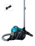 Aspirator fără sac BOSCH Seria 2 BGS05A221, 700W, 1.5l, Motor inovator HiSpin, Filtru igienic PureAir, Perie cu role multifuncțională, Ultra-compact, Derulator automat cablu, Stone Grey