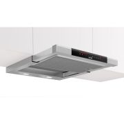 Hotă telescopică încorporabilă BOSCH Seria 8 DFS067K51, l60cm, 144W (3 trepte și 2 Intensiv), 107.8kWh/an, Clasa A, EcoSilence Drive (motor fără perii), EcoSensor, Filtru de grăsime din aluminiu, Inox