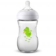 Biberon Philips AVENT Natural 2.0 SCF070/24, O lună, 260ml, Tetină silicon SCF042/27, Debit lent, Design spiralat, Petale de confort, Sistem anti-colici, Curățare ușoară, Ergonomic, PP fără BPA, Dragon