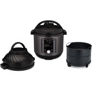 Multicooker și AirFryer Instant Pot Pro Crisp 8, V7.6L, 1500W, 11 funcții, Vas interior aplatizat din inox cu mânere, 11 sisteme de siguranță, Grătar multifuncțional, Cablu 0.90cm, 11.88kg, Negru