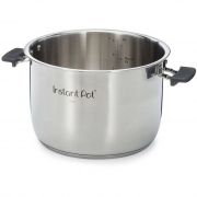 Vas interior cu mânere Instant Pot 212-0403-01, Pentru modelele Duo Evo Plus, Pro și Pro Crisp de 5.7l, Din oțel inoxidabil pentru 304, Bază triplu strat pentru distribuție egală a căldurii, DW Safe