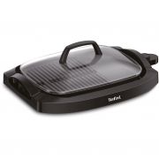 Grătar electric plancha TEFAL Health Multi Grill CB6A0830, 2000W, 5 nivele de temperatură, Capac de sticlă tratată termic, Placă mixtă antiaderentă, Tavă detașabilă de scurgere, Termostat reglabil