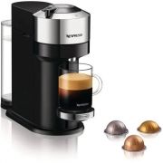 Espressor manual DeLonghi Nespresso Vertuo Next ENV120.C, Chrome + Set capsule cafea inclus + Voucher cafea