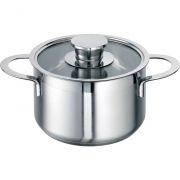 Oală din inox inoxidabil cu capac din sticlă securizată Schulte-Ufer 65110-16, V1.7L, D16cm