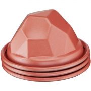 Set de 3 forme TEFAL CreaBake Stone J3059104, D7.5cm, Oțel carbon, Suprafață antiaderentă, Compatibil cu Cake Factory Délices, Dulcis Grey-Scénario Orange