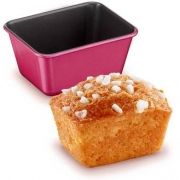 Set de 3 forme TEFAL CreaBake Mini-Cakes J3079804, Pentru mini prăjituri, Dimensiune 8.3x6.5cm, Din oțel carbon, Suprafață antiaderentă, Compatibil cu Cake Factory Délices, Dulcis Grey-Holi Pink