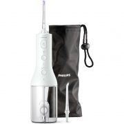 Irigator oral Philips Sonicare Power Flosser Seria 3000 HX3806/31, 2 moduri (Pulse Wave), 3 intensități, Curățare profundă Quad Stream, Accesibilitate 360°, Acc. Li-Ion (uz 2 săpt, reînc 4h), Alb