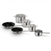 Set 9 piese BOSCH by Schulte-Ufer Pro Induction HEZ9SE060 - 17005722, Oțel inoxidabil 18/10, Distribuție excelentă a căldurii