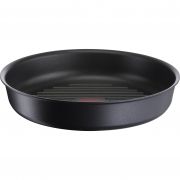 Tigaie grătar TEFAL Ingenio Unlimited L8584074, D26cm, THERMO-SIGNAL, Înveliș antiaderent TITANIUM, Toate sursele de căldură, Mâner detașabil (nu este inclus), Depozitare ușoară, DW Safe