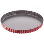 Formă de copt TEFAL Tart DeliBake J1641574, D28cm, Oțel carbon, Bază detașabilă, Kaiser Red