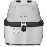 Friteuză fără ulei DeLonghi IdealFry FH2101.W, 1400W, 1.25kg, 4 setări de putere, tehnologie surround heating system, temporizator, vas înveliș ceramic, culoare alb