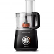 Robot de bucătărie Philips Viva Collection HR7510/10, Tehnologie PowerChop, 29 de funcții, 800W, Vas 1.5L (capacitate de lucru 1L), Disc 2 in 1, Presă de citrice, Tub XXL de alimentare, Culoare: Negru