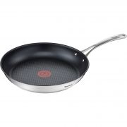 Tigaie TEFAL Gourmet Ever Cook H8100714, D30cm, Oțel inoxidabil 18/10, THERMO-SPOT, Înveliș antiaderent TITANIUM, Pentru orice suprafață, Mâner fix, Finisaj premium, Bază durabilă, Design robust, DW Safe