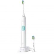 Periuţă de dinţi electrică Philips ProtectiveClean 4300 HX6807/51, Senzor presiune, 1 mod, 2 intensități, Memento de înlocuire capete, White and Mint Green