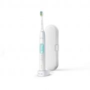 Periuţă de dinţi electrică Philips ProtectiveClean 5100 HX6857/28, Senzor de presiune integrat, 3 moduri, Indicator luminos, 62.000 de mişcări de periere pe minut, Quadpacer / SmarTimer, alb/mentă