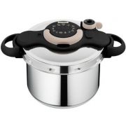 Oală sub presiune TEFAL Eco Respect ClipsoMinut P4620775, 6l, Inducție, inox