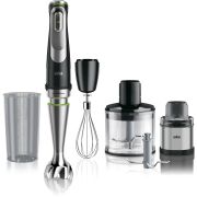 Blender de mână BRAUN MultiQuick 9 MQ9138XI - 0X22111379, 1000~1200W (variabilă și Pulse), Lame ActiveBlade, Active PowerDrive, iMode, Advanced SmartSpeed, SplashControl, Cablu 1.2m, Premium Black
