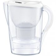 Cană filtrantă BRITA Marella XL White BR1039275, V3.5l, Include 1 cartuș MAXTRA, 1 cartuș 4 săptămâni sau aprox 150l, Pâlnie specială pentru filtru fără BPA, Capac cu indicator tip Memo de schimbare cartuș