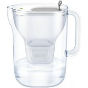 Cană filtrantă BRITA Style Soft Grey BR1039278, V2.4l, Include 1 cartuș MAXTRA, 1 cartuș 4 săptămâni sau aprox 150l, Pâlnie specială pentru filtru fără BPA, Indicator LED Smart Light de schimbare cartuș