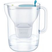 Cană filtrantă BRITA Style Soft Blue BR1039279, V2.4l, Include 1 cartuș MAXTRA, 1 cartuș 4 săptămâni sau aprox 150l, Pâlnie specială pentru filtru fără BPA, Indicator LED Smart Light de schimbare cartuș