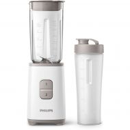 Miniblender Philips Daily HR2602/00, 350W (2 viteze), Vas 1l (uz 0.6l), Lamă detașabilă în 4 stele, Design ergonomic și compact, Recipient on-the-go 0.7l, Zdrobește gheață și alte ingrediente dure, Cablu 0.85m, Star White