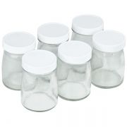 Set de 6 borcane Cuisinart YM401E, Capacitate 125ml, Material sticlă, Dispun de capac din plastic