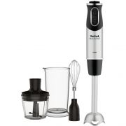 Mixer vertical Tefal Quickchef HB656838, 1000W, Protecție antistropire, 20 de viteze, Picior inox, Tocător 0.5 L, Tel, Pahar gradat 0.8 L, Culoare: Negru / Inox